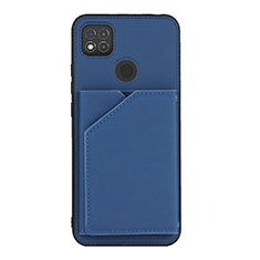 Custodia Lusso Pelle Cover Y01B per Xiaomi POCO C3 Blu