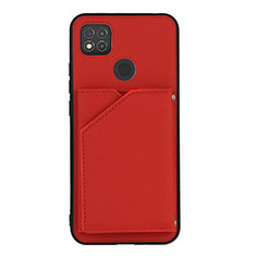 Custodia Lusso Pelle Cover Y01B per Xiaomi Redmi 9 India Rosso