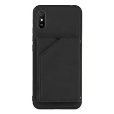 Custodia Lusso Pelle Cover Y01B per Xiaomi Redmi 9A Nero