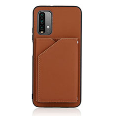 Custodia Lusso Pelle Cover Y01B per Xiaomi Redmi 9T 4G Marrone