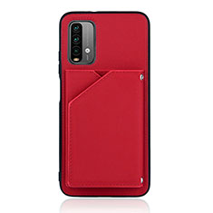 Custodia Lusso Pelle Cover Y01B per Xiaomi Redmi 9T 4G Rosso