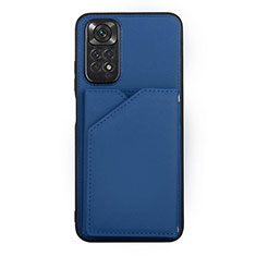 Custodia Lusso Pelle Cover Y01B per Xiaomi Redmi Note 11 4G (2022) Blu