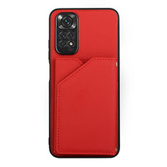 Custodia Lusso Pelle Cover Y01B per Xiaomi Redmi Note 11 4G (2022) Rosso