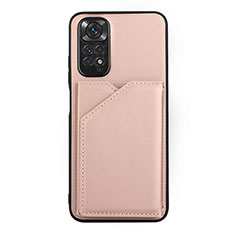 Custodia Lusso Pelle Cover Y01B per Xiaomi Redmi Note 11S 4G Oro Rosa