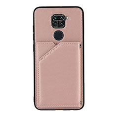 Custodia Lusso Pelle Cover Y01B per Xiaomi Redmi Note 9 Oro Rosa