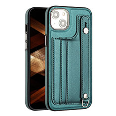 Custodia Lusso Pelle Cover Y02B per Apple iPhone 14 Verde