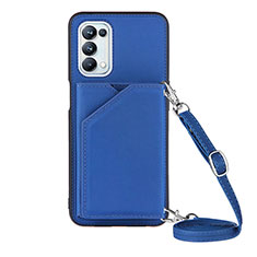 Custodia Lusso Pelle Cover Y02B per OnePlus Nord N200 5G Blu