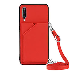 Custodia Lusso Pelle Cover Y02B per Samsung Galaxy A30S Rosso