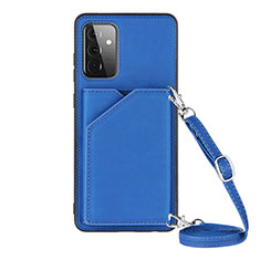 Custodia Lusso Pelle Cover Y02B per Samsung Galaxy A72 5G Blu