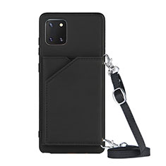 Custodia Lusso Pelle Cover Y02B per Samsung Galaxy A81 Nero