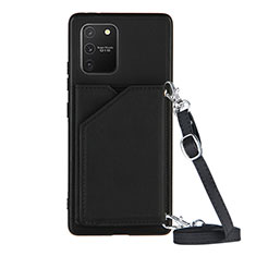 Custodia Lusso Pelle Cover Y02B per Samsung Galaxy A91 Nero