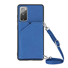 Custodia Lusso Pelle Cover Y02B per Samsung Galaxy S20 Lite 5G Blu