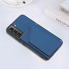 Custodia Lusso Pelle Cover Y02B per Samsung Galaxy S21 5G Blu
