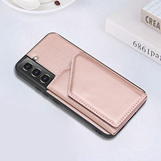 Custodia Lusso Pelle Cover Y02B per Samsung Galaxy S21 FE 5G Oro Rosa