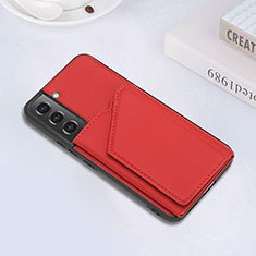 Custodia Lusso Pelle Cover Y02B per Samsung Galaxy S22 5G Rosso