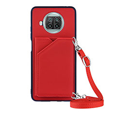 Custodia Lusso Pelle Cover Y02B per Xiaomi Mi 10T Lite 5G Rosso