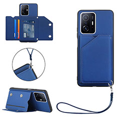 Custodia Lusso Pelle Cover Y02B per Xiaomi Mi 11T 5G Blu