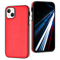 Custodia Lusso Pelle Cover Y03B per Apple iPhone 15 Plus Rosso