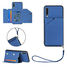 Custodia Lusso Pelle Cover Y03B per Samsung Galaxy A50S Blu