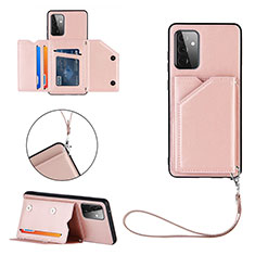 Custodia Lusso Pelle Cover Y03B per Samsung Galaxy A72 5G Oro Rosa