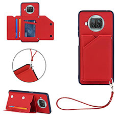 Custodia Lusso Pelle Cover Y03B per Xiaomi Mi 10T Lite 5G Rosso