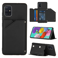 Custodia Lusso Pelle Cover Y04B per Samsung Galaxy A51 4G Nero