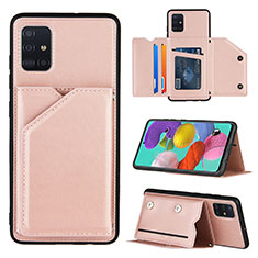 Custodia Lusso Pelle Cover Y04B per Samsung Galaxy A51 5G Oro Rosa