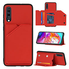 Custodia Lusso Pelle Cover Y04B per Samsung Galaxy A70 Rosso