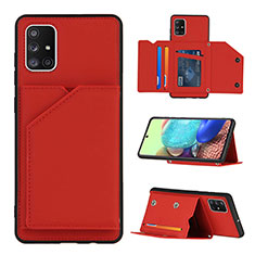 Custodia Lusso Pelle Cover Y04B per Samsung Galaxy A71 4G A715 Rosso