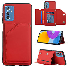 Custodia Lusso Pelle Cover Y04B per Samsung Galaxy M52 5G Rosso