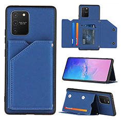 Custodia Lusso Pelle Cover Y04B per Samsung Galaxy M80S Blu