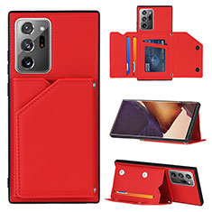 Custodia Lusso Pelle Cover Y04B per Samsung Galaxy Note 20 Ultra 5G Rosso