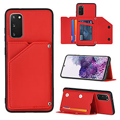 Custodia Lusso Pelle Cover Y04B per Samsung Galaxy S20 Rosso