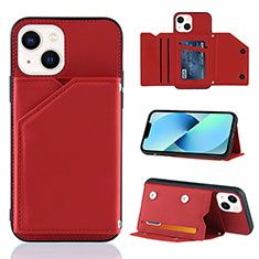 Custodia Lusso Pelle Cover Y05B per Apple iPhone 14 Plus Rosso