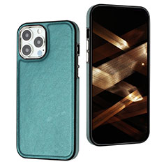 Custodia Lusso Pelle Cover Y07B per Apple iPhone 13 Pro Verde