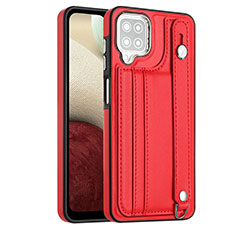 Custodia Lusso Pelle Cover YB1 per Samsung Galaxy M12 Rosso