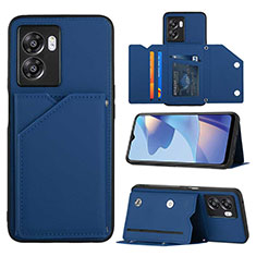 Custodia Lusso Pelle Cover YB2 per OnePlus Nord N300 5G Blu