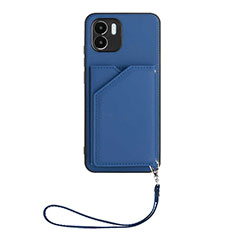 Custodia Lusso Pelle Cover YB2 per Xiaomi Poco C50 Blu