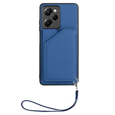 Custodia Lusso Pelle Cover YB2 per Xiaomi Poco X5 Pro 5G Blu