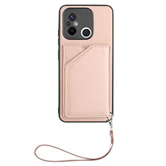 Custodia Lusso Pelle Cover YB2 per Xiaomi Redmi 11A 4G Oro Rosa