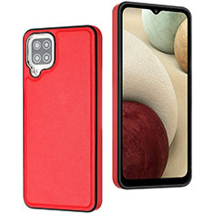 Custodia Lusso Pelle Cover YB3 per Samsung Galaxy A12 Nacho Rosso