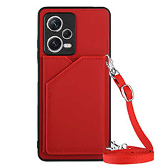 Custodia Lusso Pelle Cover YB3 per Xiaomi Redmi Note 12 Pro+ Plus 5G Rosso