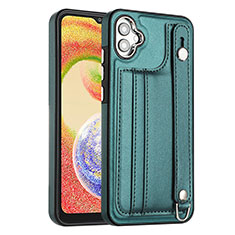 Custodia Lusso Pelle Cover YB4 per Samsung Galaxy M04 Verde