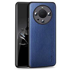 Custodia Lusso Pelle Cover YM1 per Huawei Mate 60 Blu