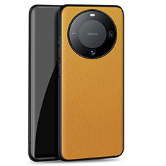 Custodia Lusso Pelle Cover YM2 per Huawei Mate 60 Arancione