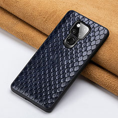 Custodia Lusso Pelle Cover Z01 per Huawei Mate 20 X 5G Blu