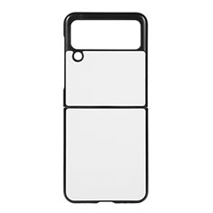 Custodia Lusso Pelle e Plastica Opaca Cover B01 per Samsung Galaxy Z Flip3 5G Bianco