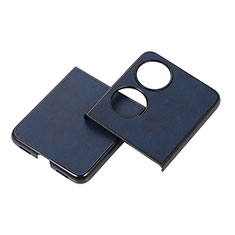 Custodia Lusso Pelle e Plastica Opaca Cover B05H per Huawei P60 Pocket Blu