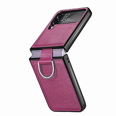 Custodia Lusso Pelle e Plastica Opaca Cover B06 per Samsung Galaxy Z Flip4 5G Viola