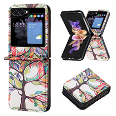 Custodia Lusso Pelle e Plastica Opaca Cover BF1 per Samsung Galaxy Z Flip5 5G Rosa